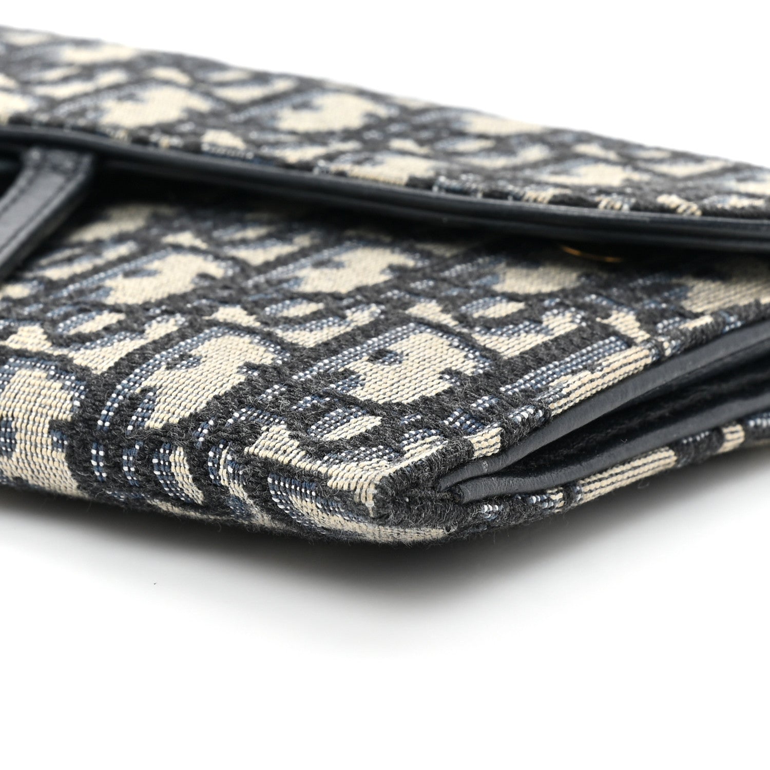 Christian Dior Oblique Saddle Chain Long Wallet Blue 9 of 10