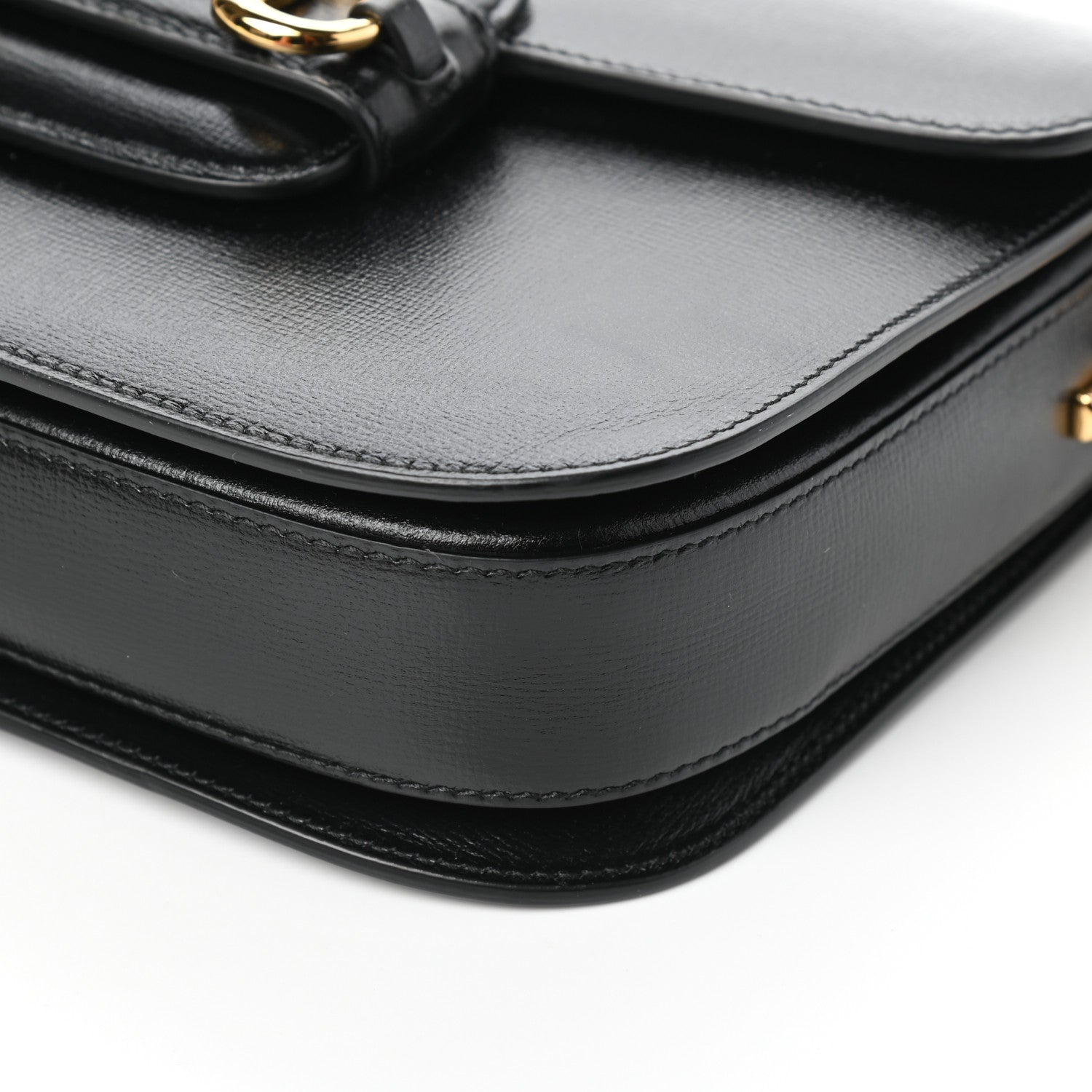 Gucci Azalea Calfskin Horsebit 1955 Shoulder Bag Black 9 of 9