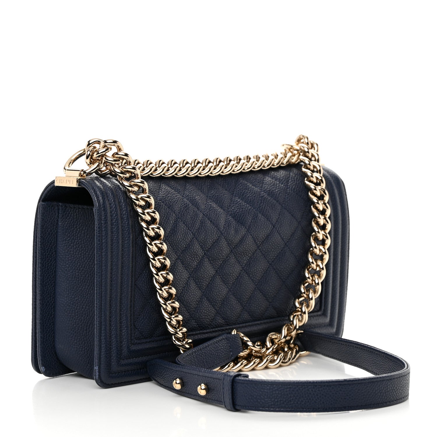 Chanel Caviar Quilted Medium Boy Flap Navy 3 of 15