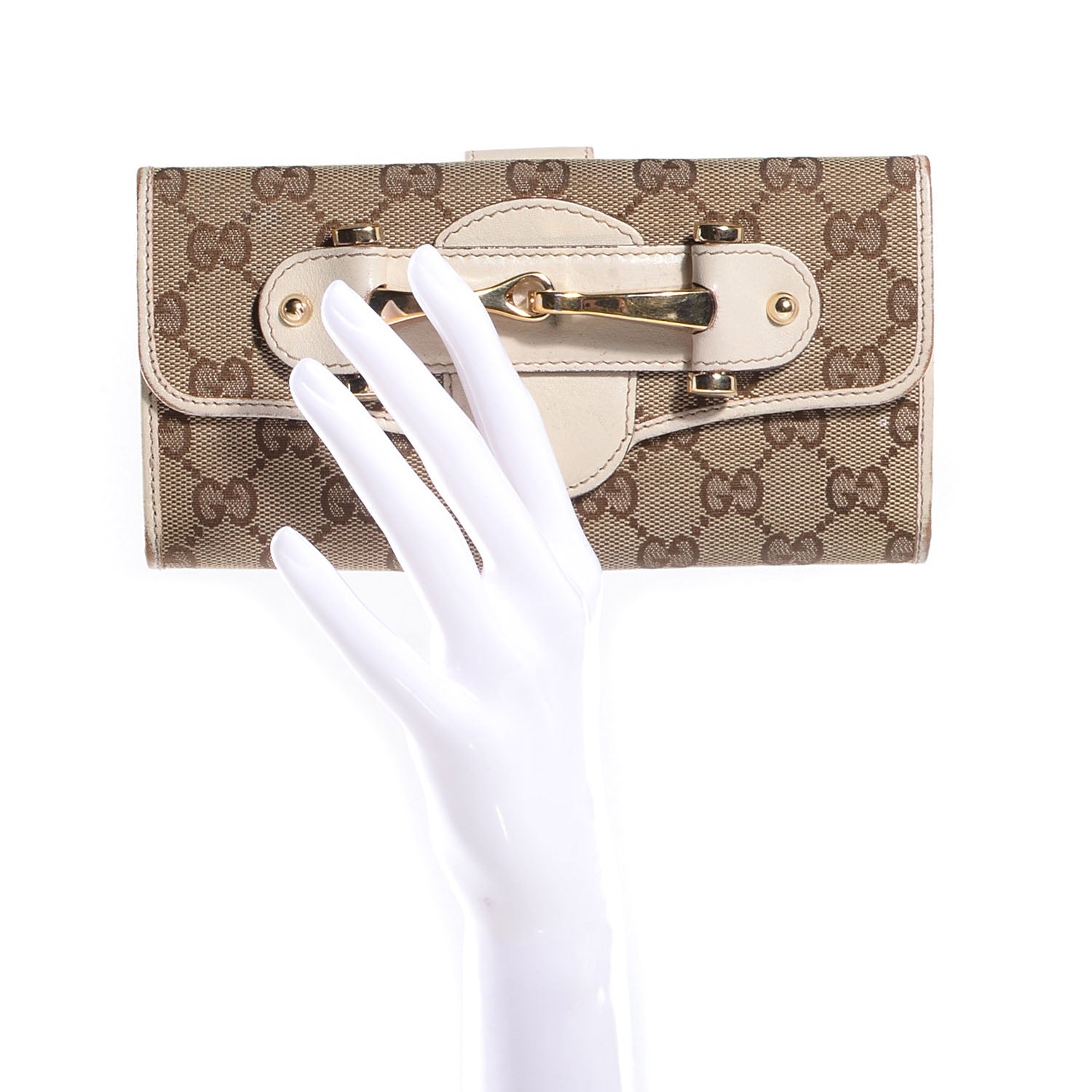 Gucci Monogram Canvas Pelham Continental Wallet Off White 2 of 8