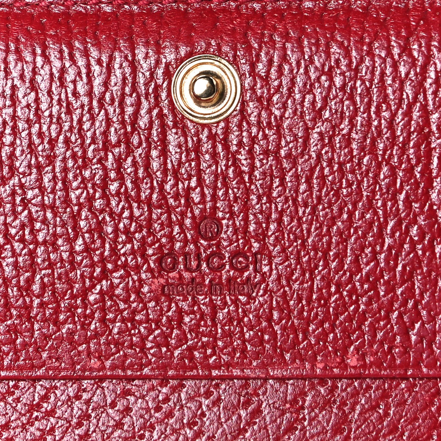GG Supreme Monogram Tian Card Case Beige Multicolor Red