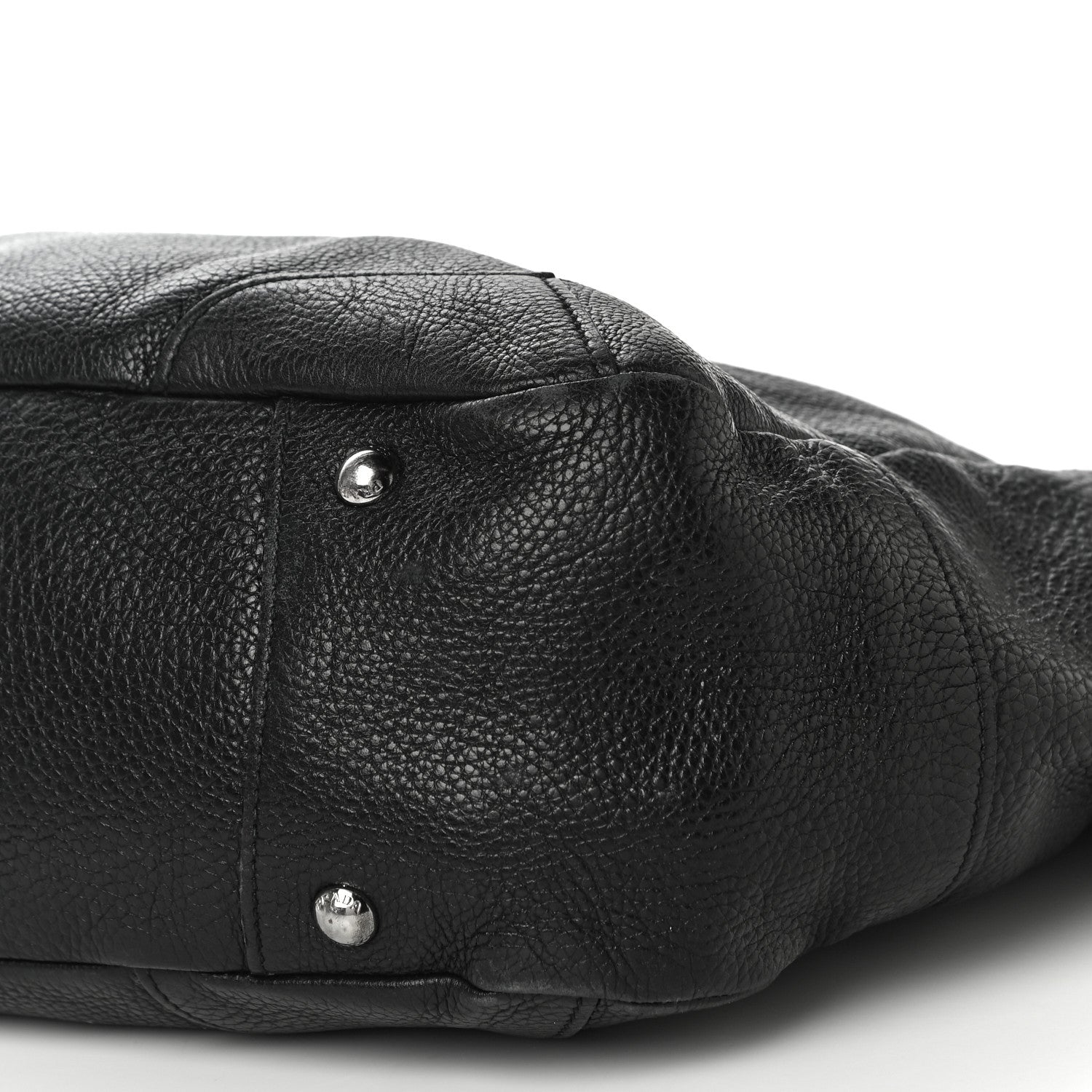Prada Vitello Daino Side Pocket Hobo Black 8 of 11