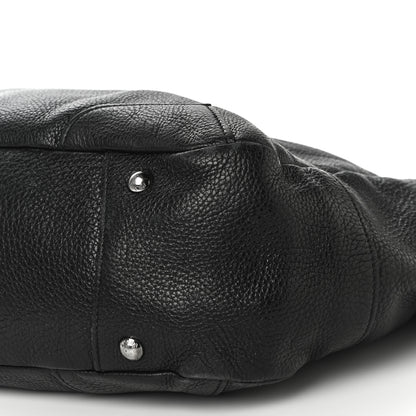 Prada Vitello Daino Side Pocket Hobo Black 8 of 11