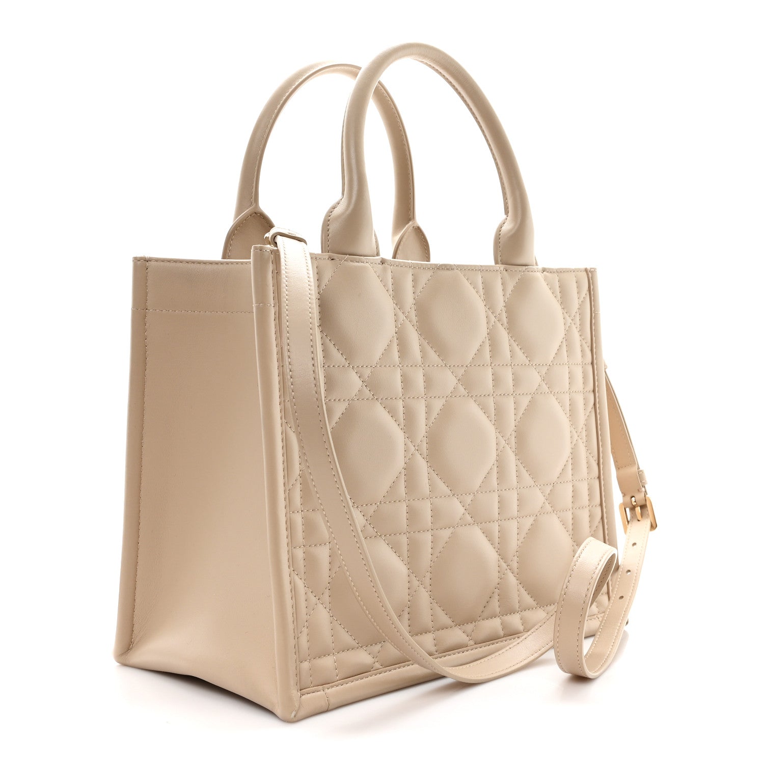 Christian Dior Calfskin Macrocannage Small Book Tote Taupe 2 of 11