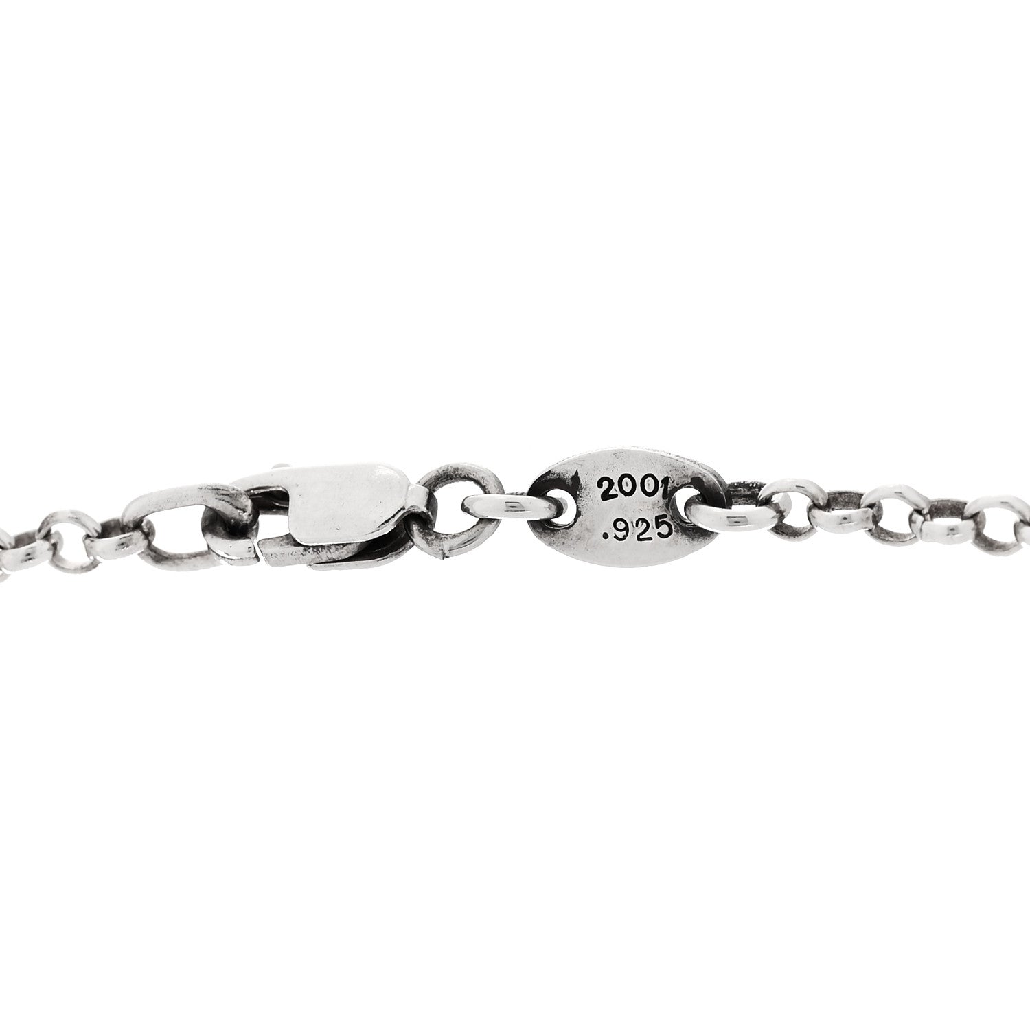 Chrome Hearts Sterling Silver Safety Pin Pendant Necklace 5 of 6