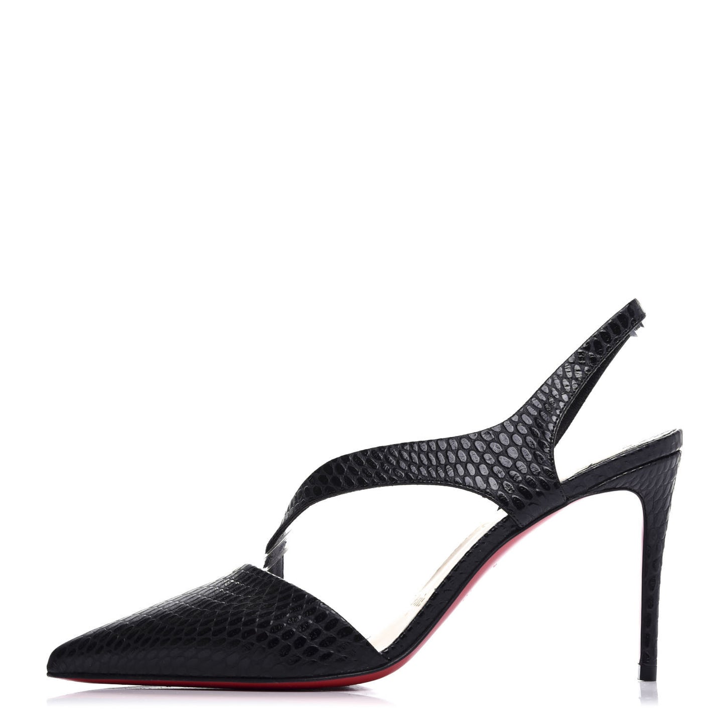 Calfskin Jurassic Brandina 85 Slingback Pumps 36.5 Black