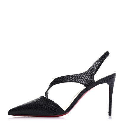 Christian Louboutin Calfskin Jurassic Brandina 85 Slingback Pumps 36.5 Black 1 of 10