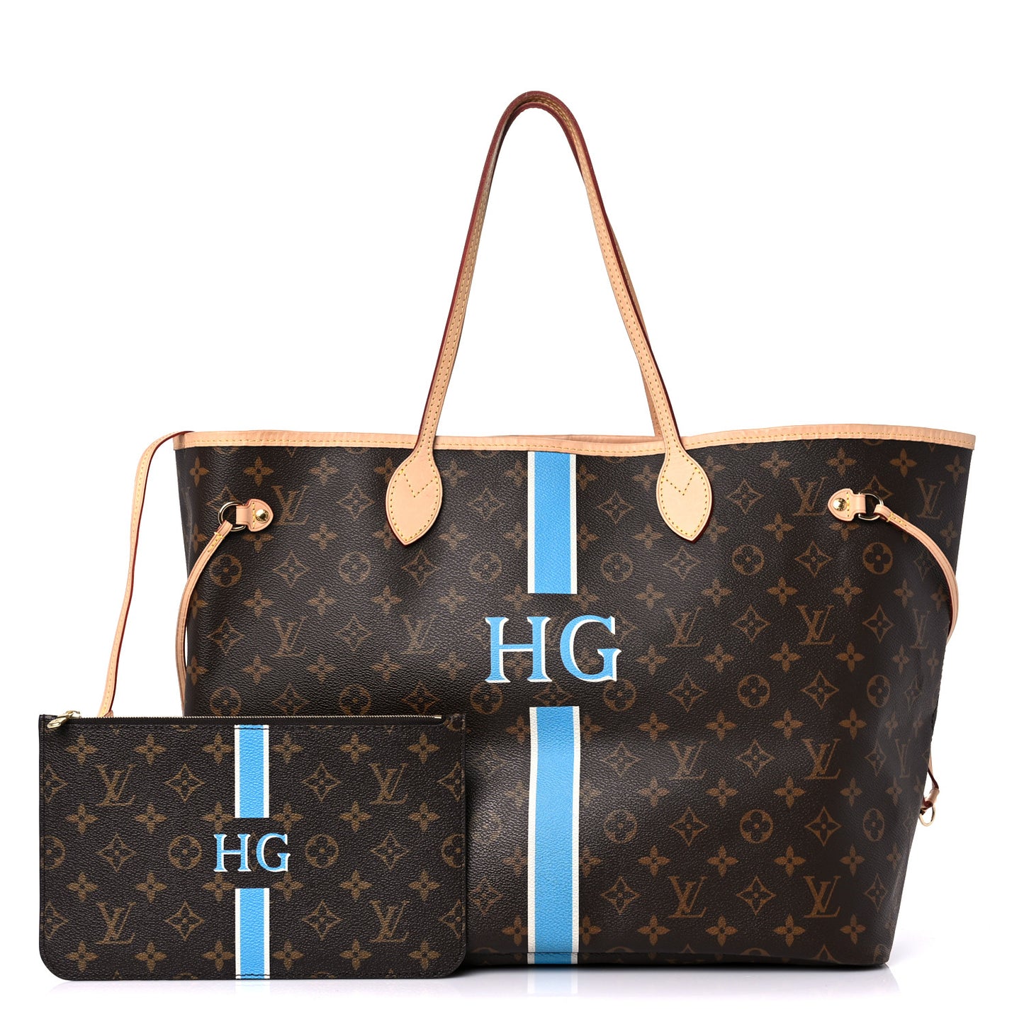 Monogram My LV Heritage Neverfull GM White Bleu Clair