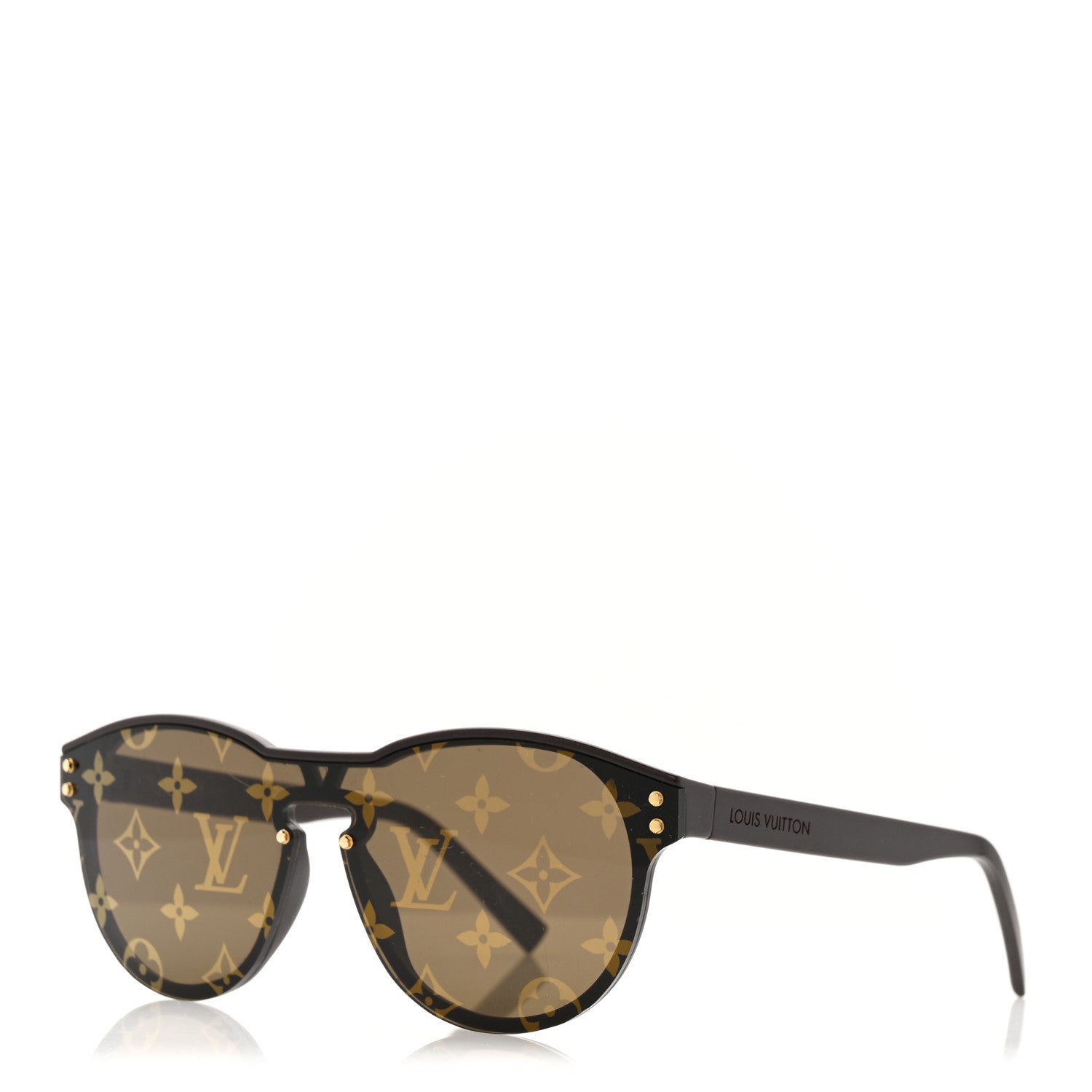 Louis Vuitton Acetate LV Waimea Round Sunglasses Z1487W Brown 1 of 7