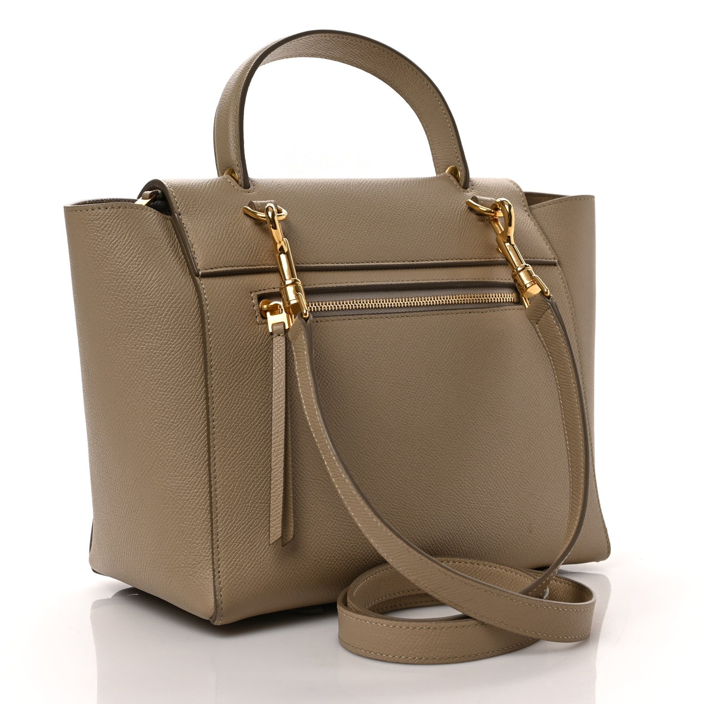 Grained Calfskin Micro Belt Bag Light Taupe