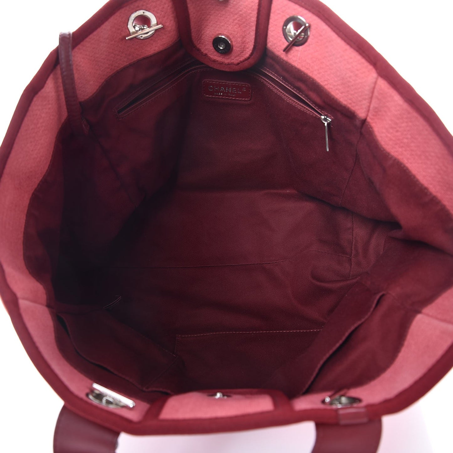 Canvas Large Deauville Tote Red