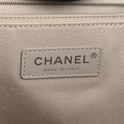 Chanel Striped Canvas Medium Deauville Tote Grey Black 6 of 11