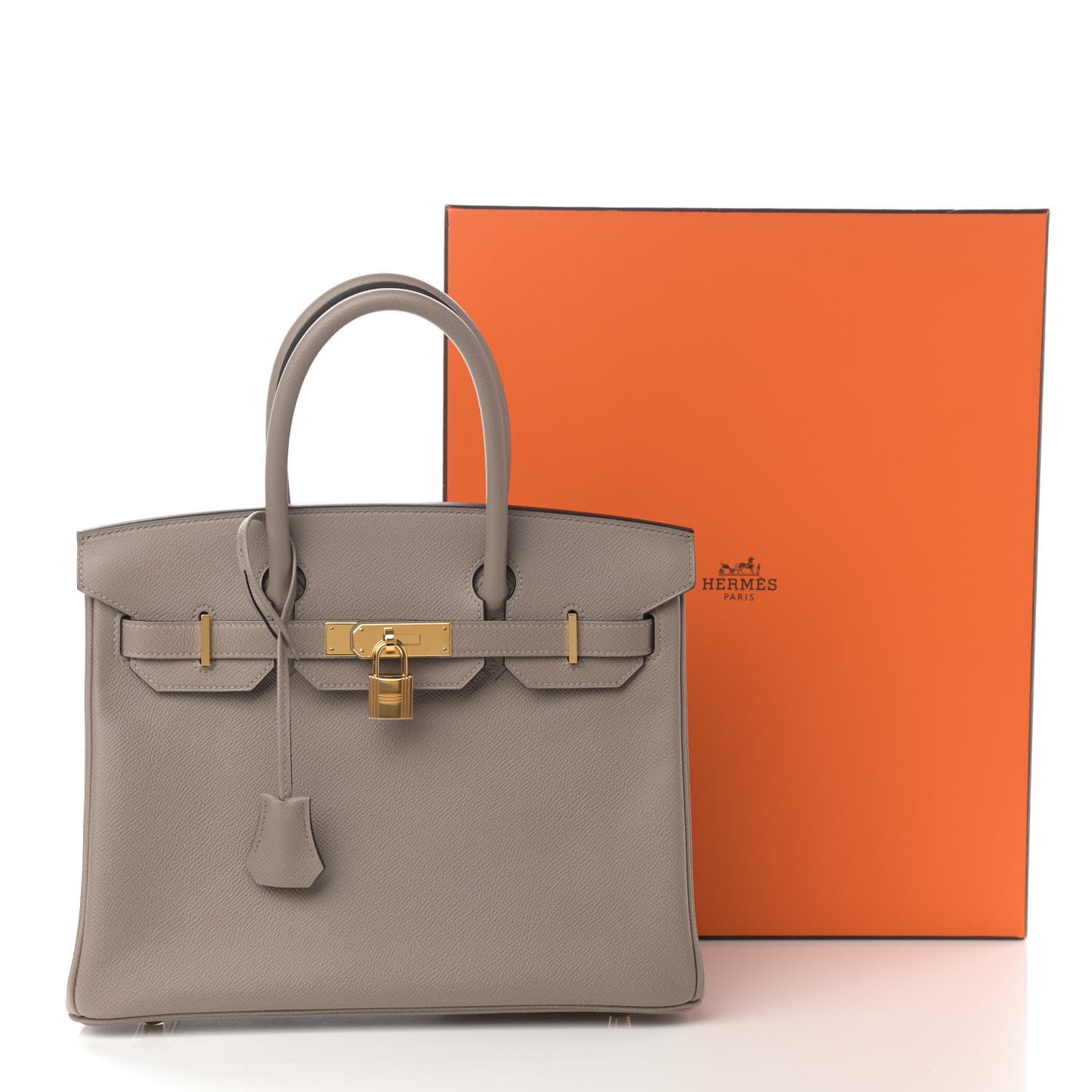 Epsom Birkin 30 Gris Asphalte