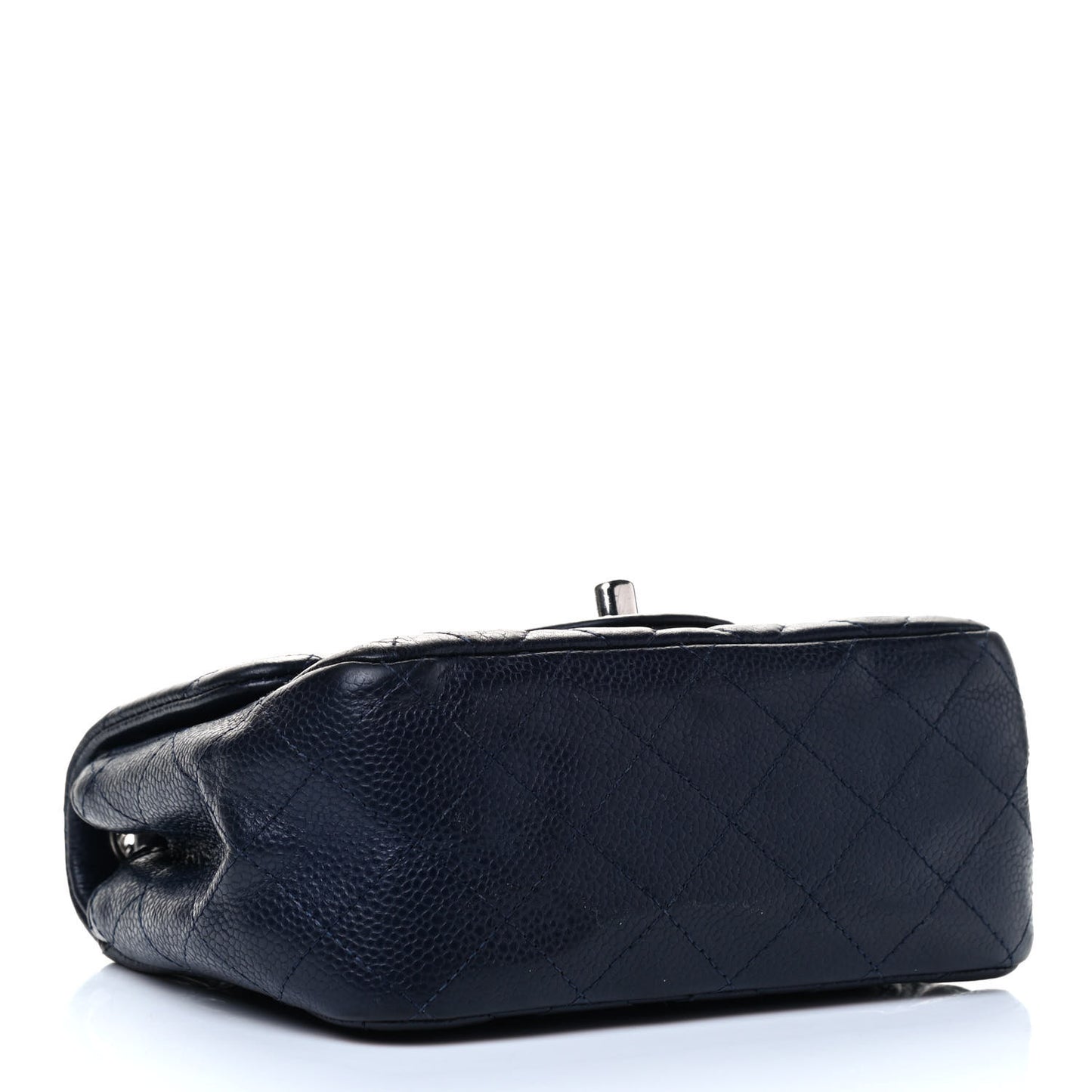 Caviar Quilted Mini Square Flap Navy