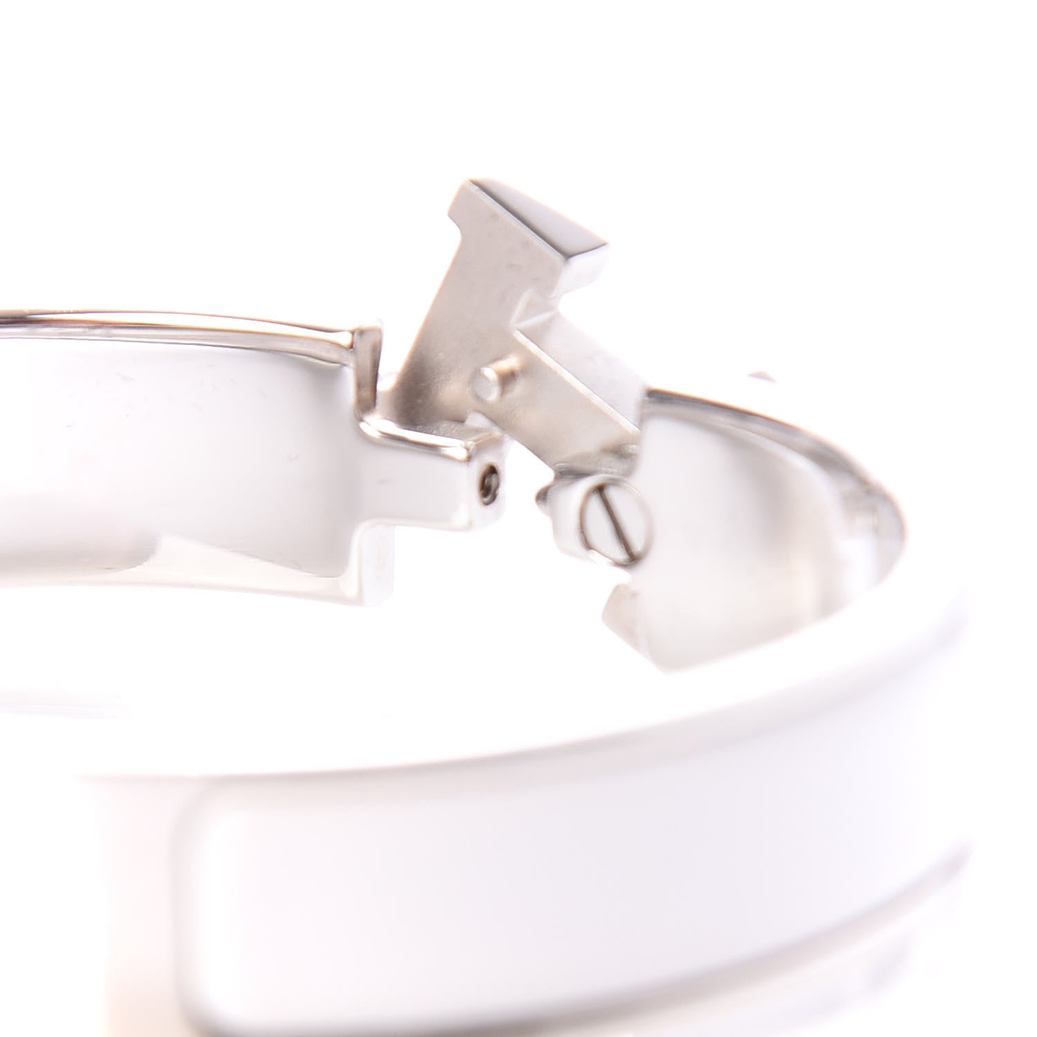 Hermes Enamel Narrow Clic Clac H Bracelet PM White 4 of 6