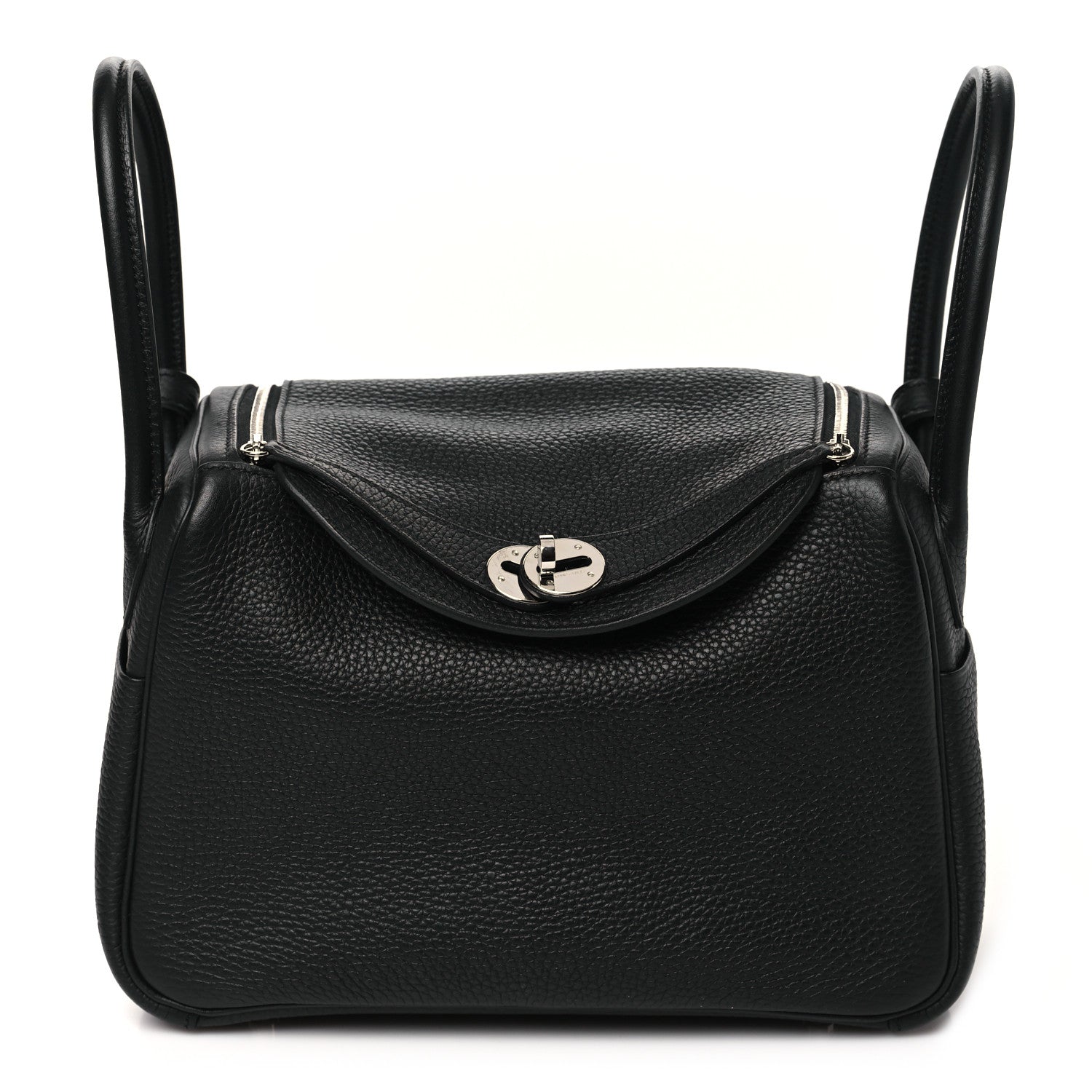 Hermes Taurillon Clemence Lindy 26 Black 1 of 11