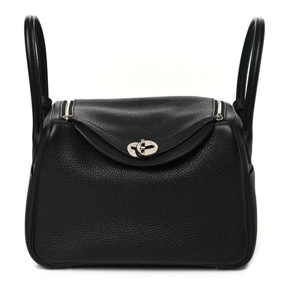 Hermes Taurillon Clemence Lindy 26 Black 1 of 11