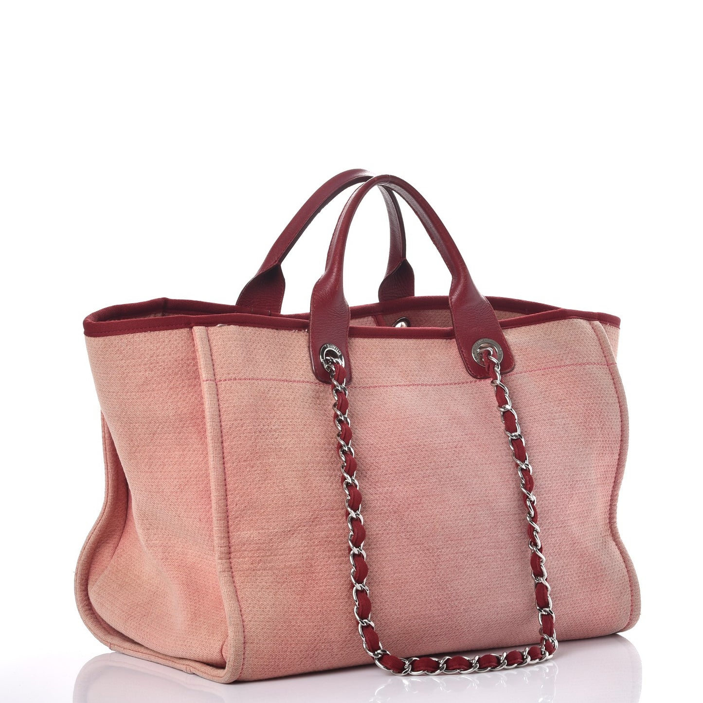 Canvas Large Deauville Tote Red