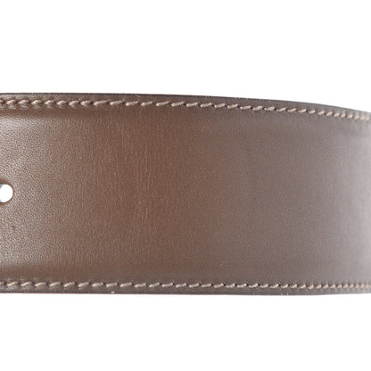 Gucci Calfskin Suede Interlocking G Belt 85 34 Brown 9 of 10