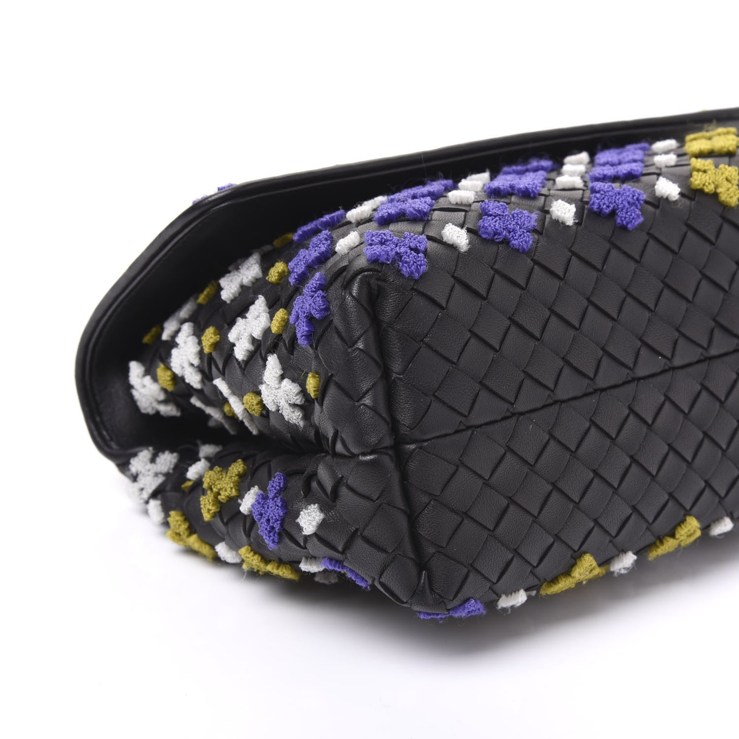 Bottega Veneta Nappa Intrecciato Embroidered Small Olimpia Black Multicolor 3 of 8