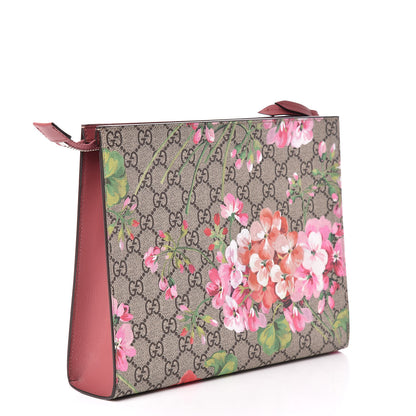 Gucci GG Supreme Monogram Blooms Large Cosmetic Case Beige Multicolor Dry Rose 3 of 12