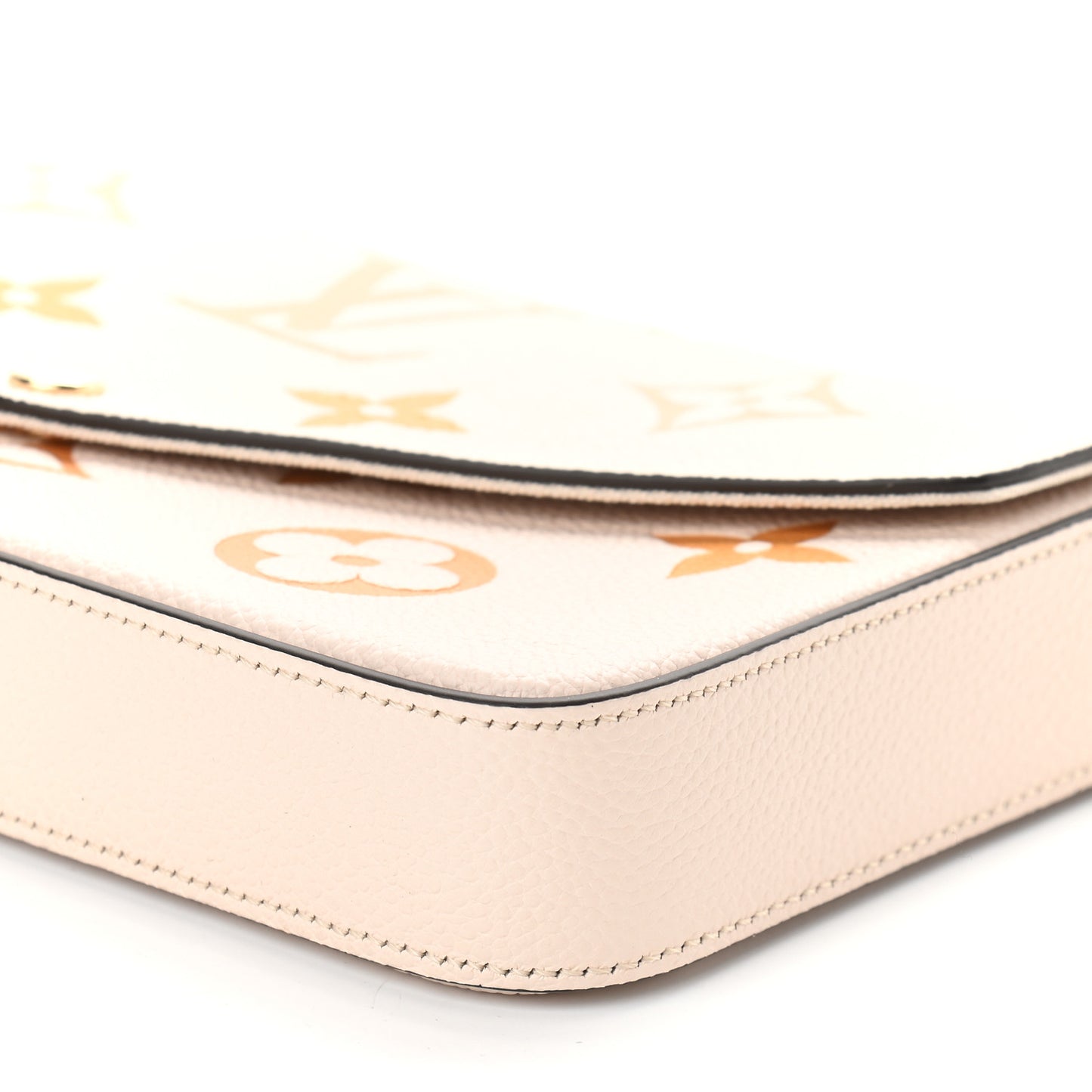 Empreinte Monogram Giant By The Pool Felicie Pochette Chain Wallet Cream Saffron