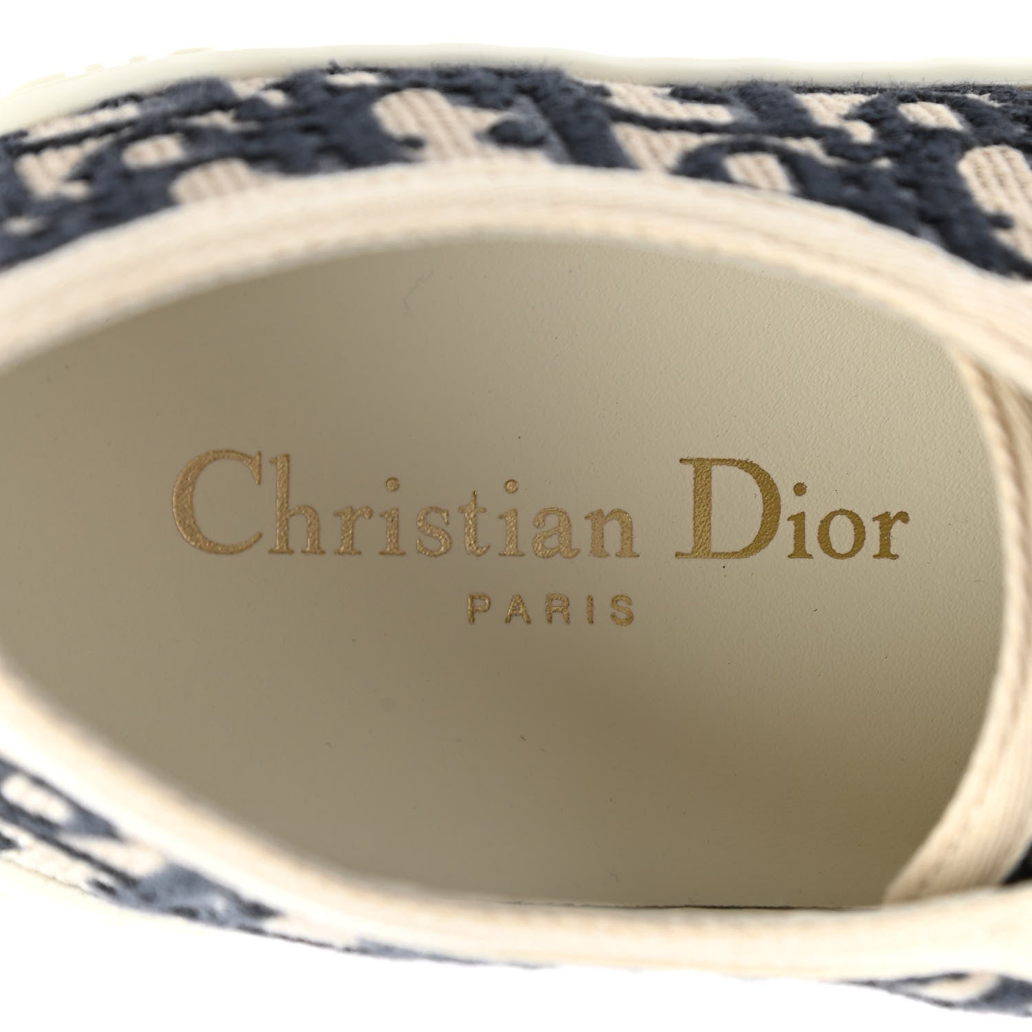 Christian Dior Canvas Oblique Walk'N'Dior Low Top Sneakers 37 Deep Blue 7 of 8