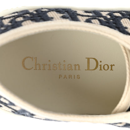 Christian Dior Canvas Oblique Walk'N'Dior Low Top Sneakers 37 Deep Blue 7 of 8