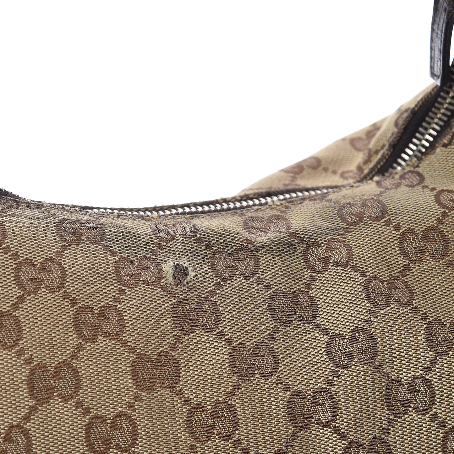 Monogram Medium Horsebit Chain Hobo Dark Brown