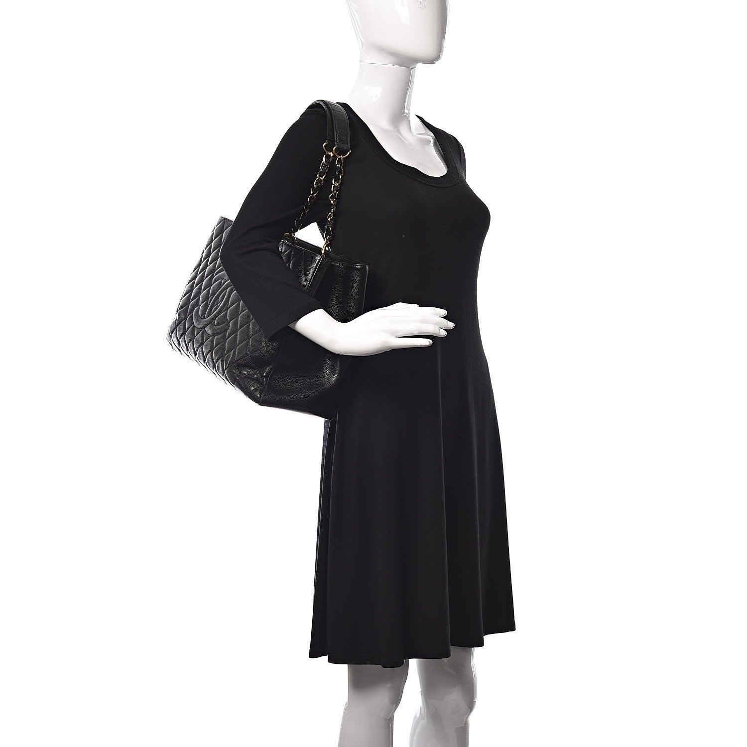 Chanel Caviar Quilted XL Grand Shopping Tote GST Black 2 of 17