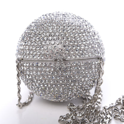 Chanel Plexiglass Strass CC Round Minaudiere Clutch Silver 15 of 16