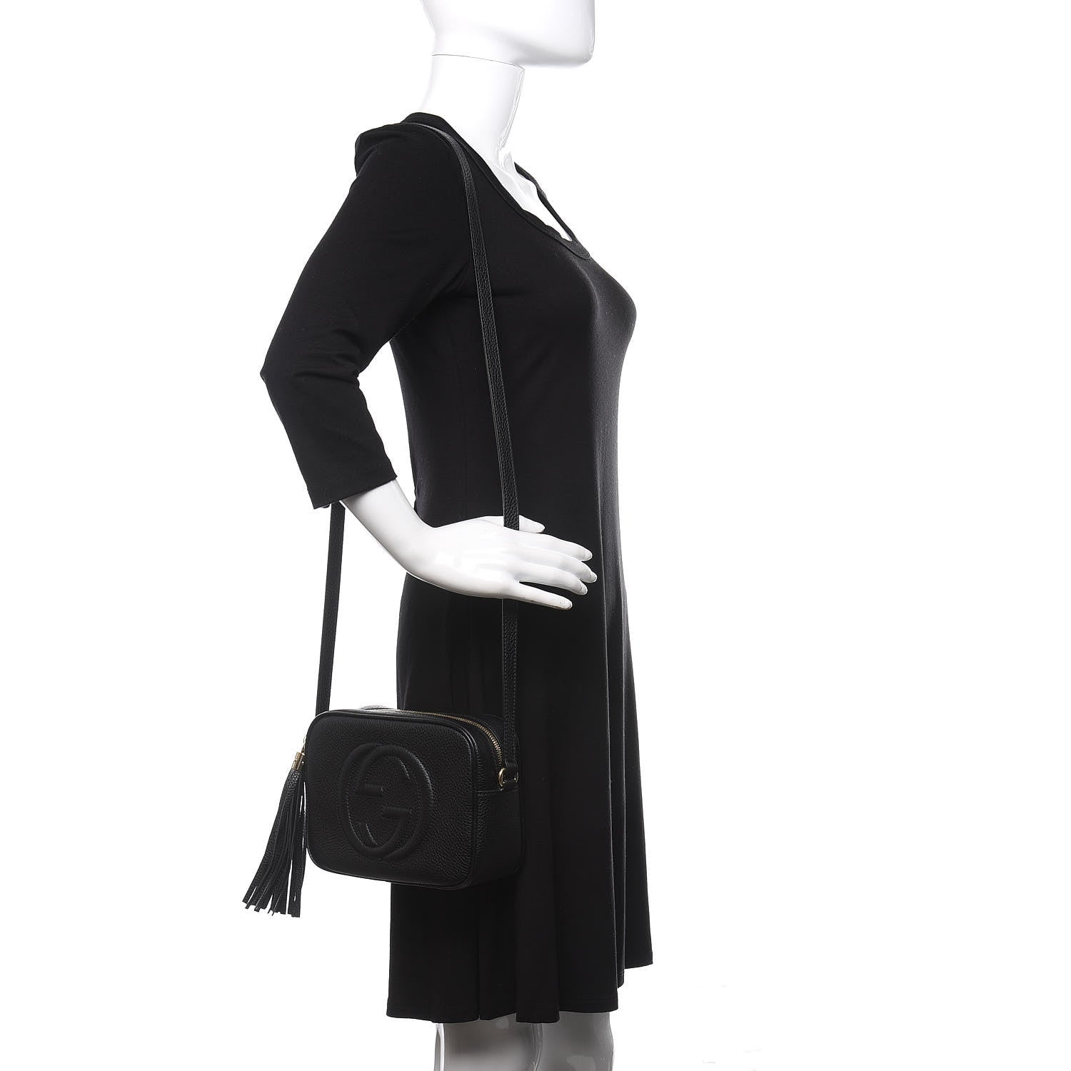 Gucci Pebbled Calfskin Small Soho Disco Bag Black 2 of 11