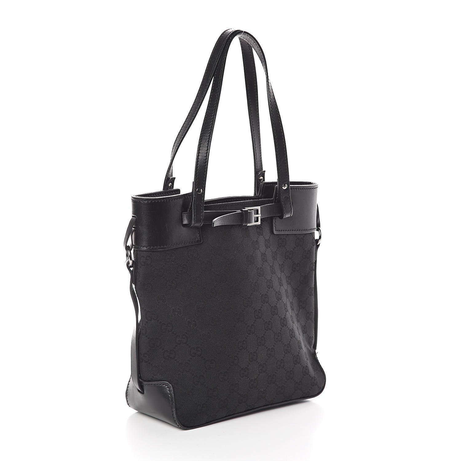 Gucci Monogram Small Bucket Tote Black 3 of 9