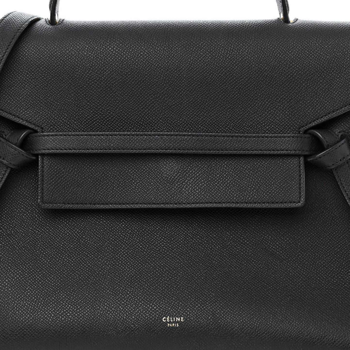 Grained Calfskin Mini Belt Bag Black