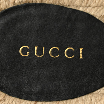 Gucci Monogram Matelasse GG Marmont Espadrille 20mm Slide Sandals 37.5 Beige Ebony Black 7 of 10