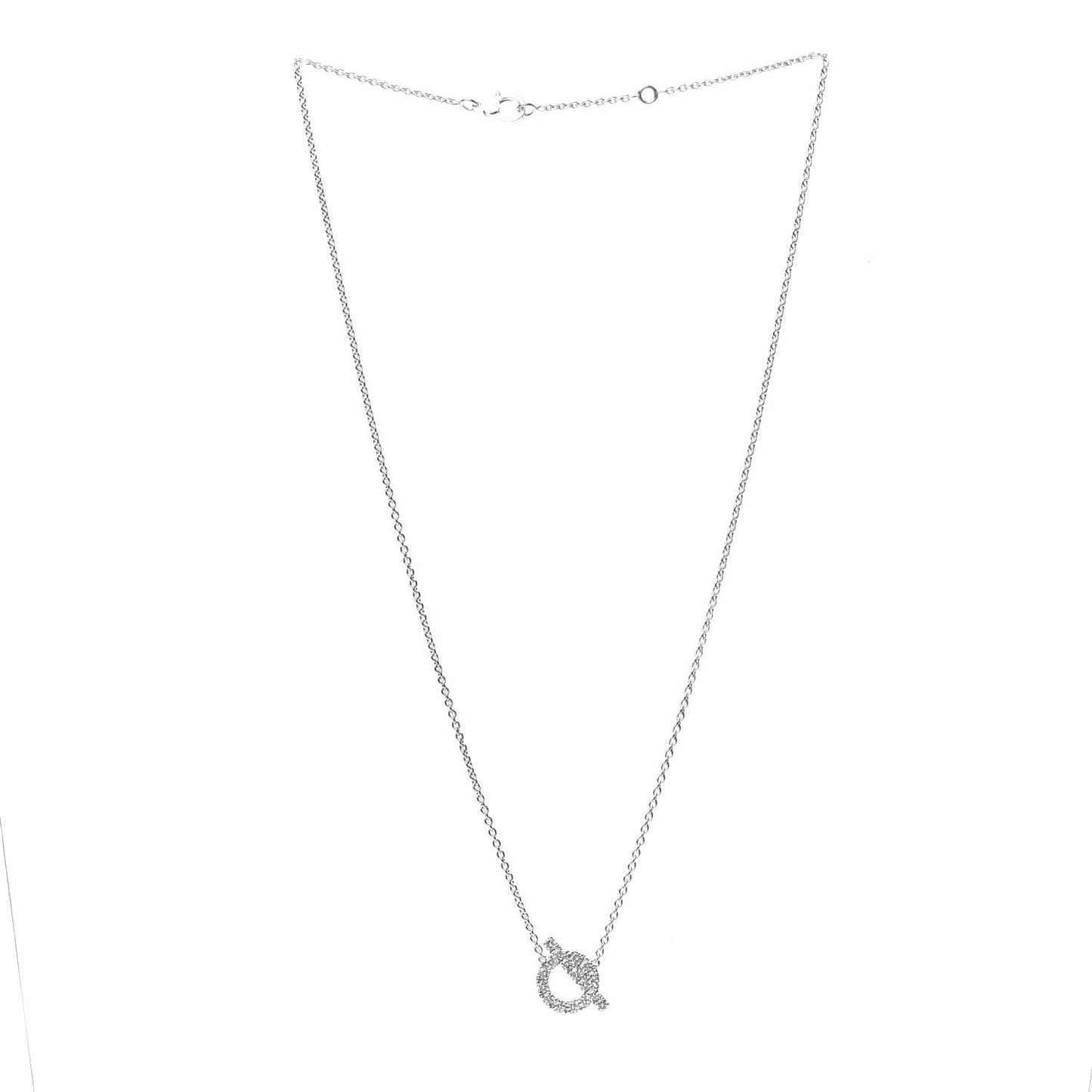 18K White Gold Diamond Finesse Pendant Necklace