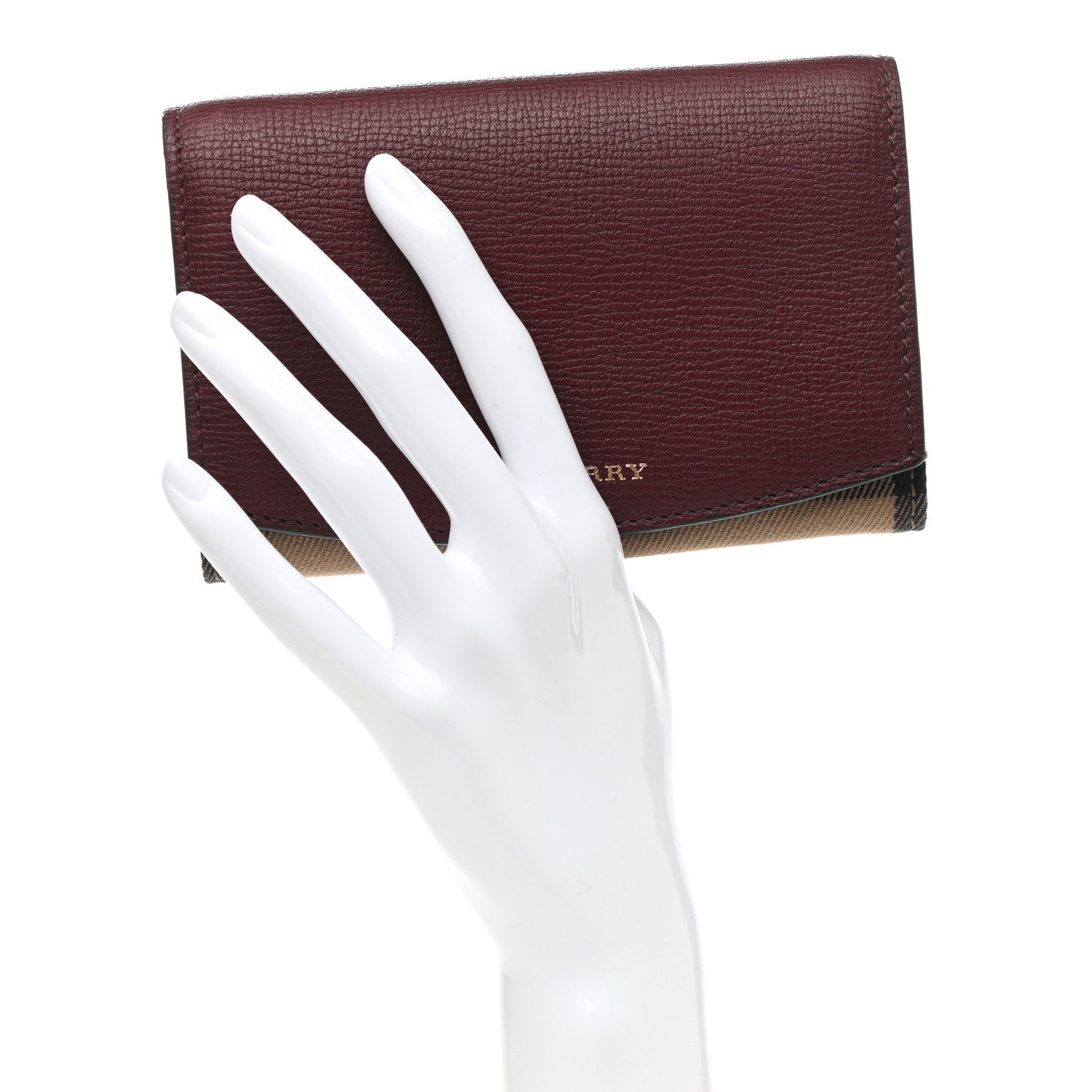 Burberry House Check Wallet Burgundy 2 of 6