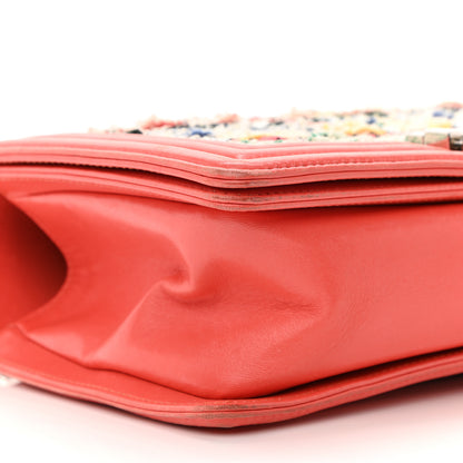 Chanel Lambskin Tweed Medium Boy Flap Coral 8 of 17