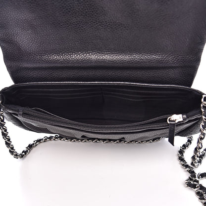 Chanel Caviar Half Moon Wallet On Chain WOC Black 5 of 11