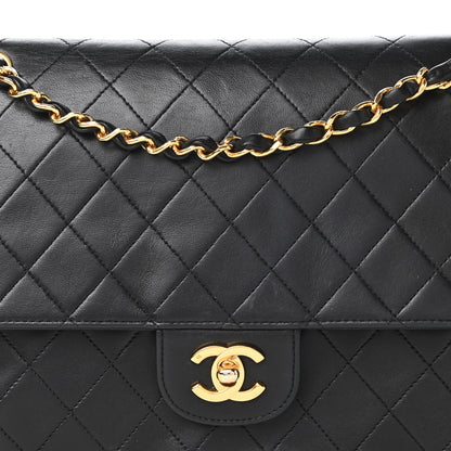 Chanel Lambskin Quilted Medium Double Flap Black 10 of 10