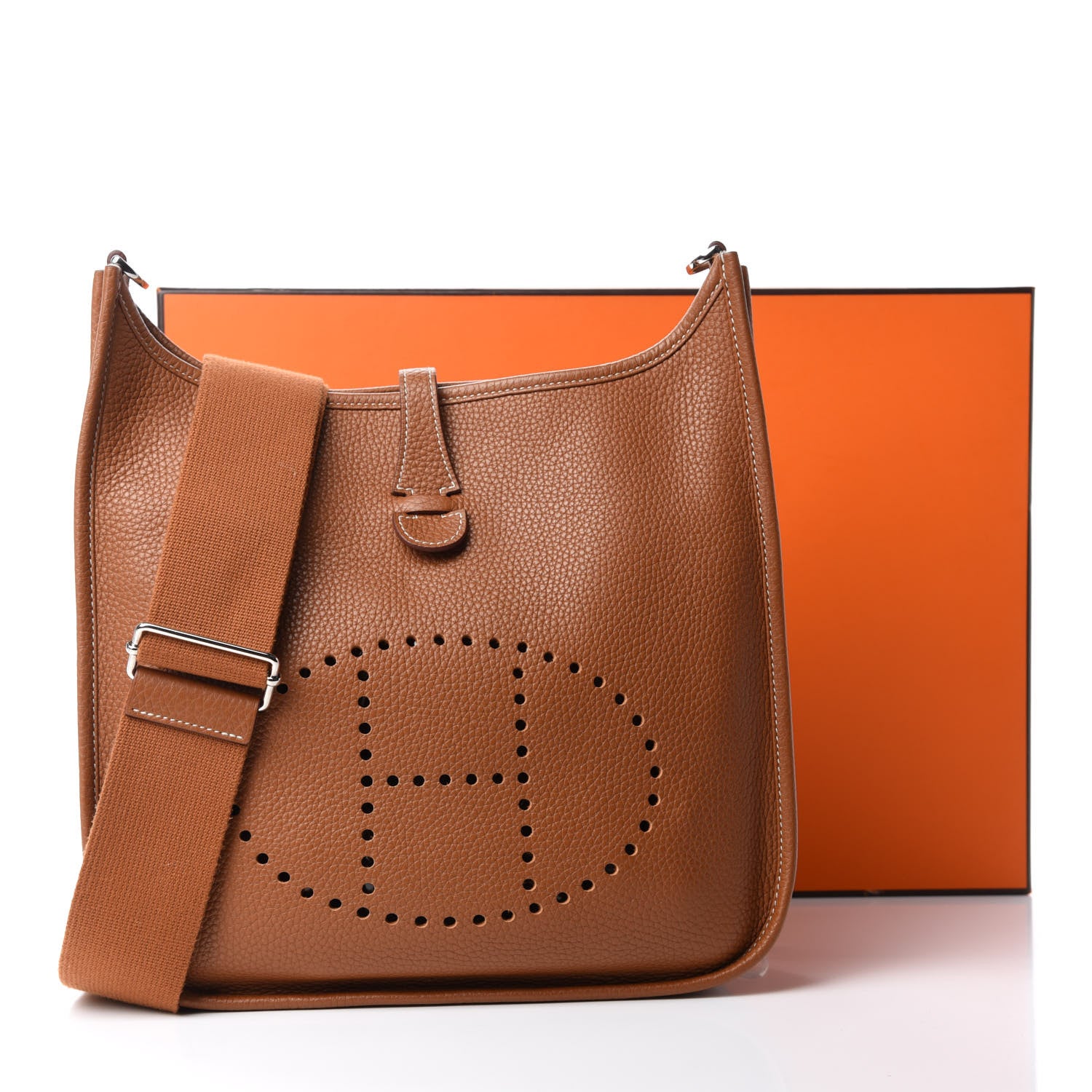 Hermes Taurillon Clemence Evelyne III PM Gold 11 of 11