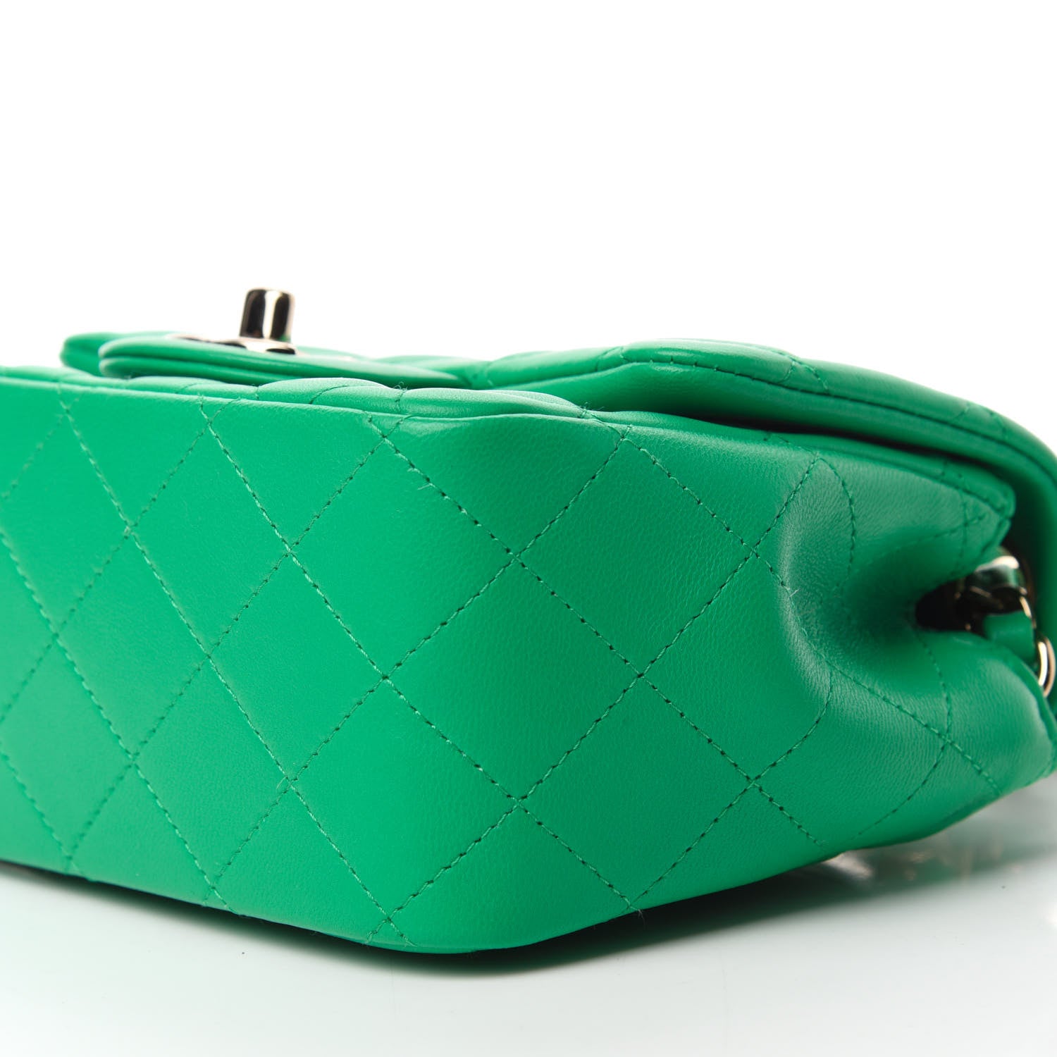 Chanel Lambskin Quilted Mini Square Flap Green 7 of 11