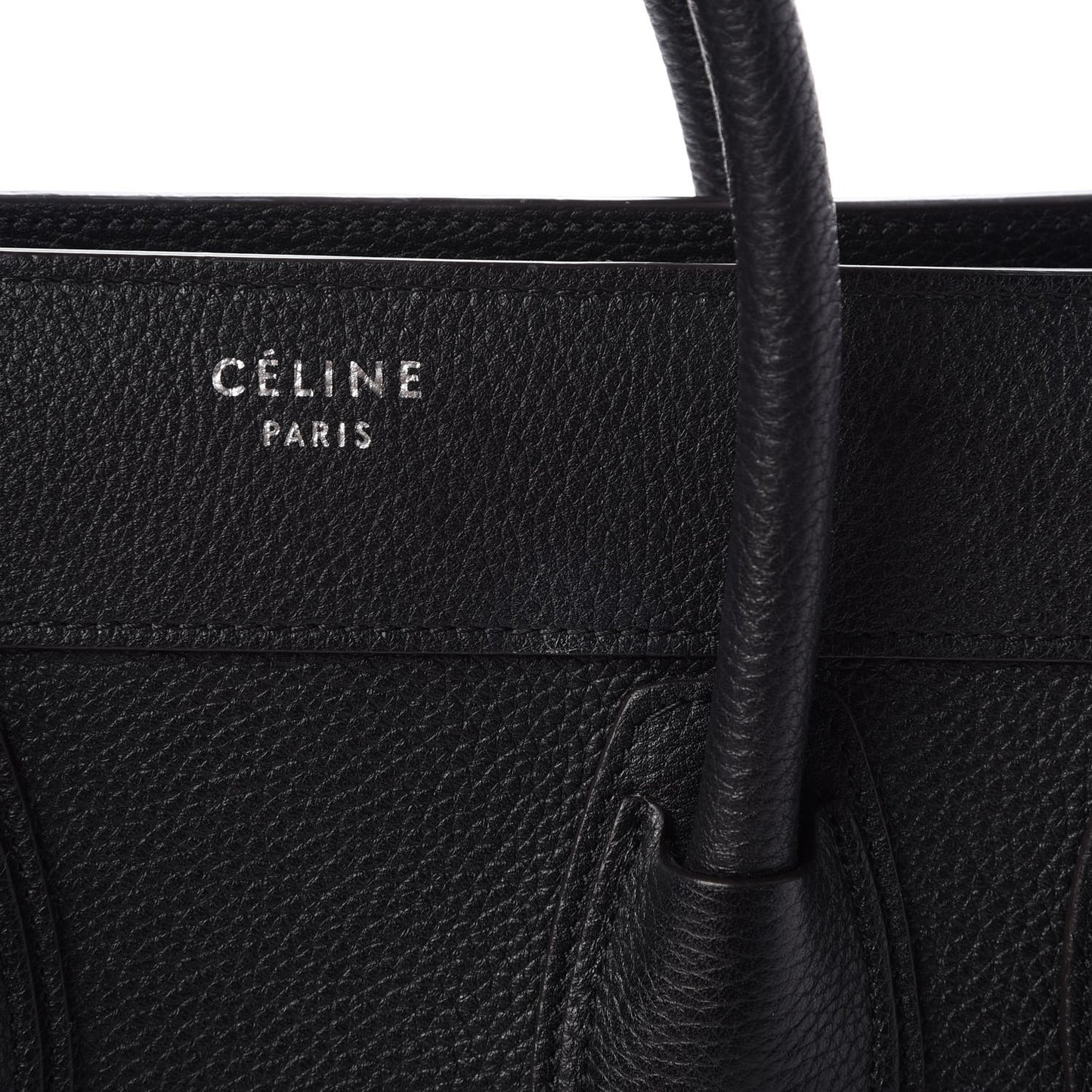 Drummed Calfskin Micro Luggage Black