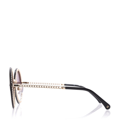 Chanel Round Chain Sunglasses 4245 Gold 3 of 8