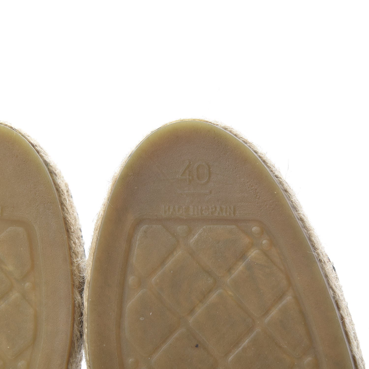Chanel Lambskin CC Espadrilles 40 Beige Black 6 of 13