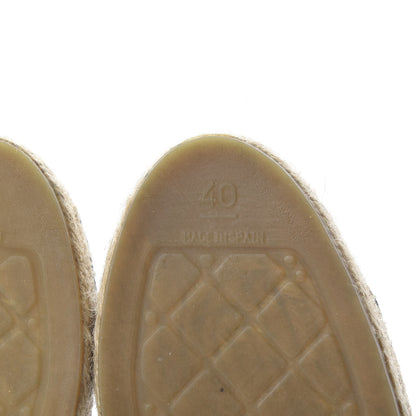 Chanel Lambskin CC Espadrilles 40 Beige Black 6 of 13