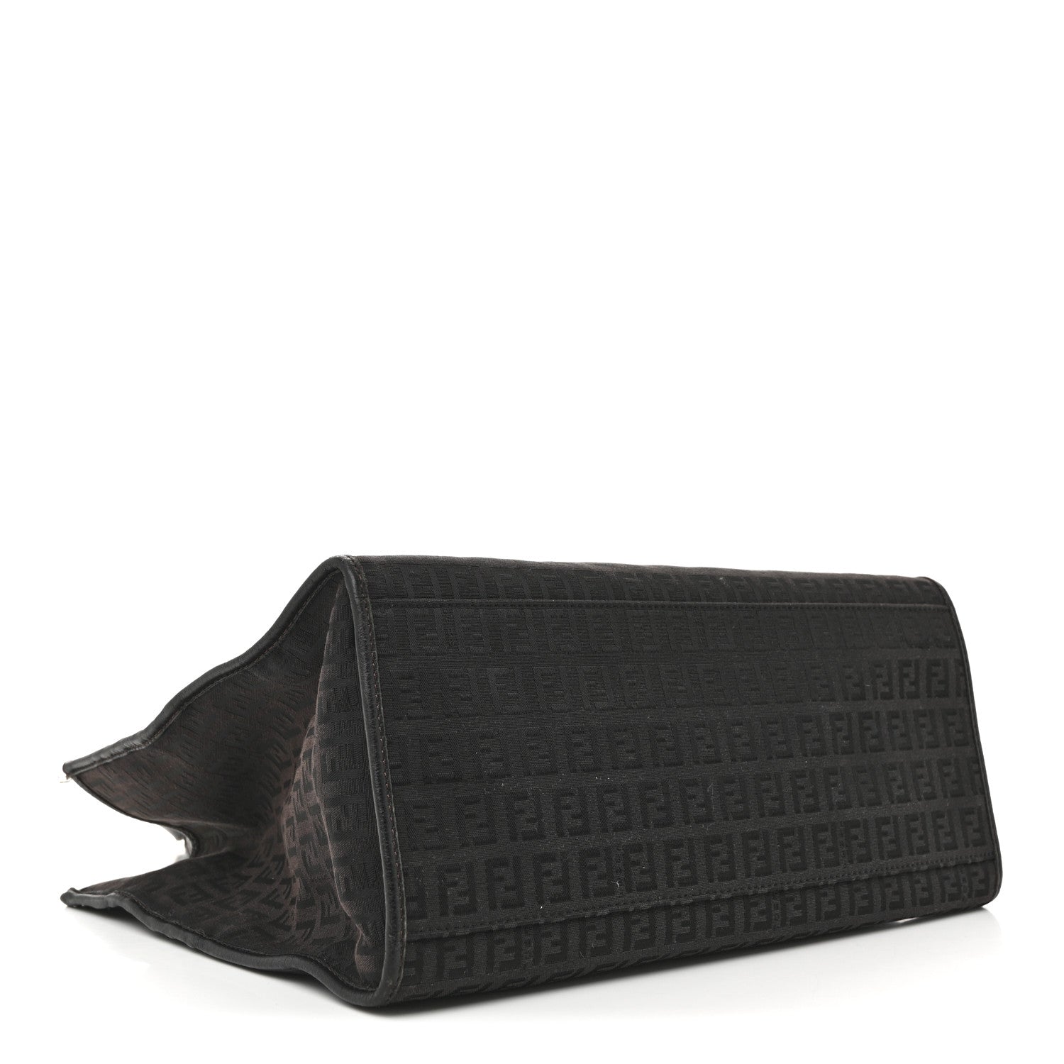 Fendi Zucchino Vitello Shopping Tote Brown 4 of 17