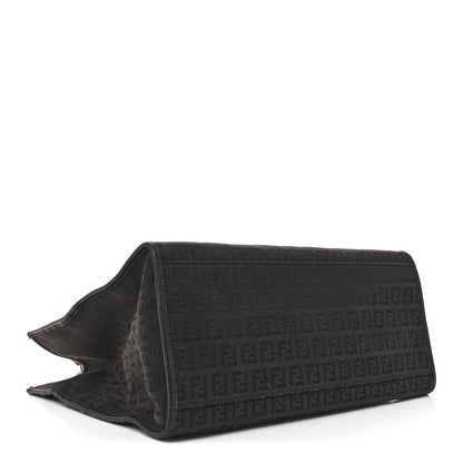 Fendi Zucchino Vitello Shopping Tote Brown 4 of 17
