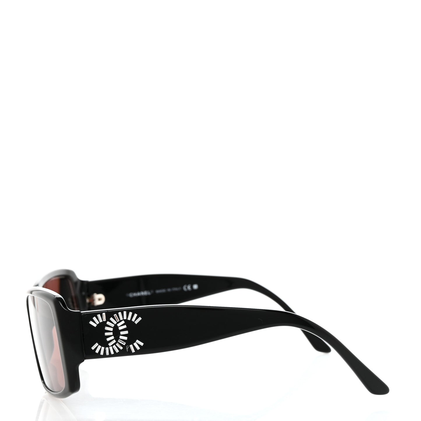 Crystal Baguette Prescription CC Sunglasses 5114-B Black
