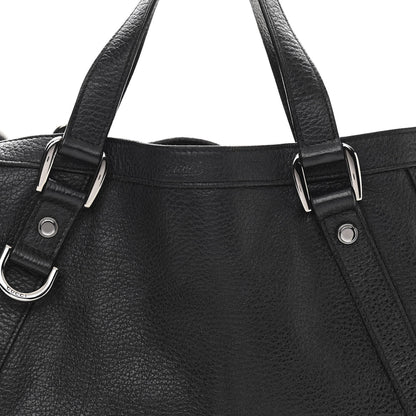 Gucci Pebbled Calfskin Medium Abbey Convertible Tote Black 7 of 16